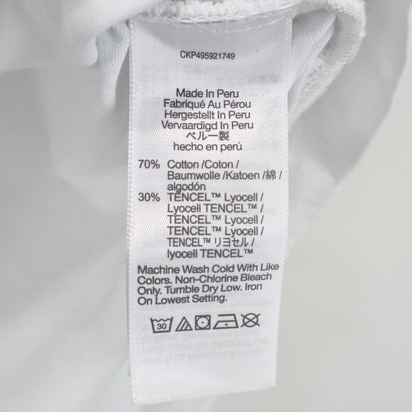 Madewell Side-Cinch Muscle Tee White Black Size XS NWT - Picture 10 of 10